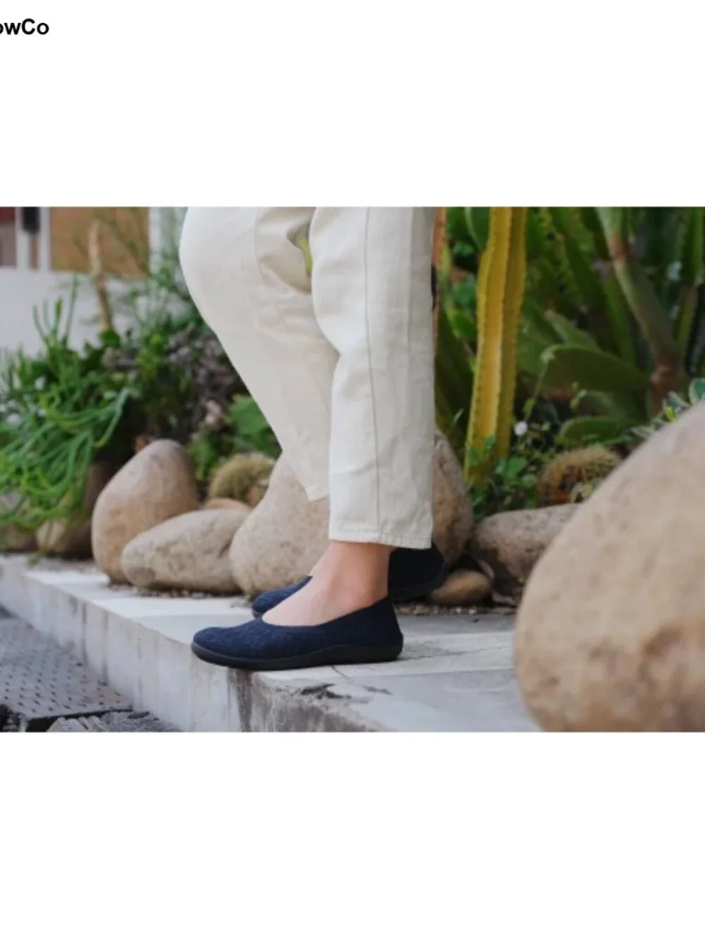 Wide Toe Box Ballet Flats Women's Knit Walking Shoes